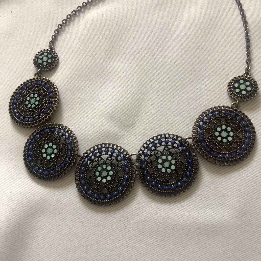 The Limited‎ Circle Patterned Statement Necklace